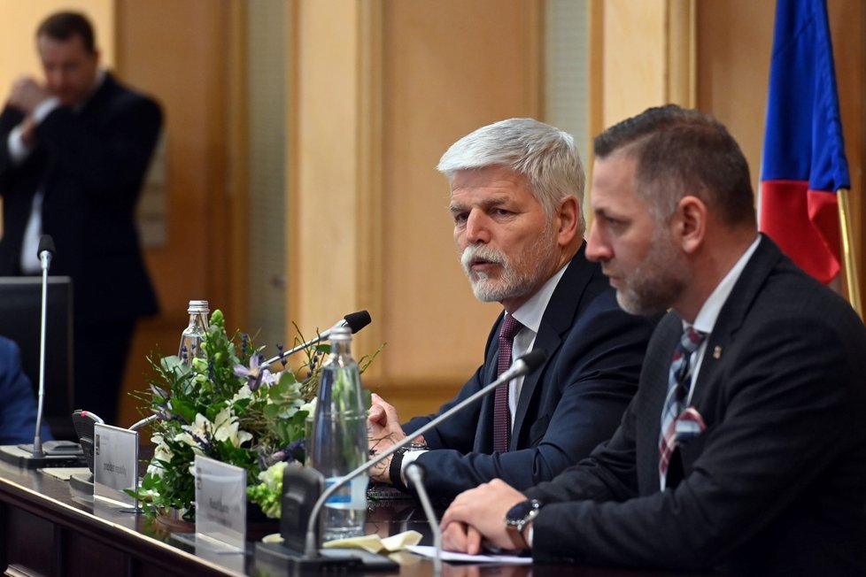 Prezident Petr Pavel na jednání se zastupiteli Plzeňského kraje (23.1.2024)
