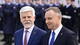 Návštěva v Polsku: Prezidenti Petr Pavel a Andrzej Duda v Prezidentském paláci. (16.3.2023)