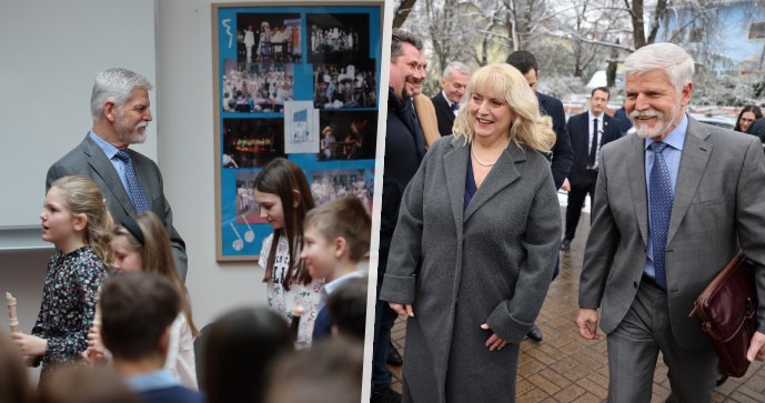 Petr Pavel na základní škole Generála Františka Fajtla v Letňanech (17. 2. 2026)