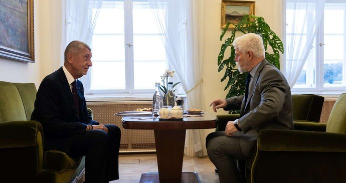 Prezident Petr Pavel na Hradě s Andrejem Babišem (ANO) (27.10.2025)