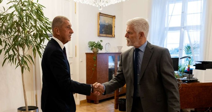 Prezident Petr Pavel na Hradě s Andrejem Babišem (ANO), (27.10.2025)