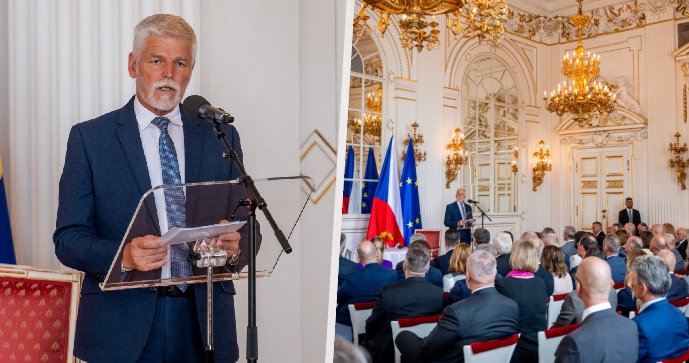 Petr Pavel na setkání s velvyslanci (25. 8. 2026)