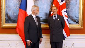 Prezident Petr Pavel oficiálně přijal britského prince Edwarda na Pražském hradě (24. 5. 2023).