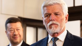 Prezident Petr Pavel dorazil do Sněmovny, vítal ho Tomio Okamura (3.3.2026)
