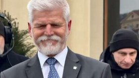 Prezident Petr Pavel během natáčení novoročního projevu (prosinec 2025)