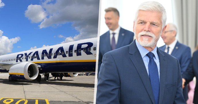 Prezident Petr Pavel byl soukromě ve Velké Británii, vracel se komeční linkou Ryanair.