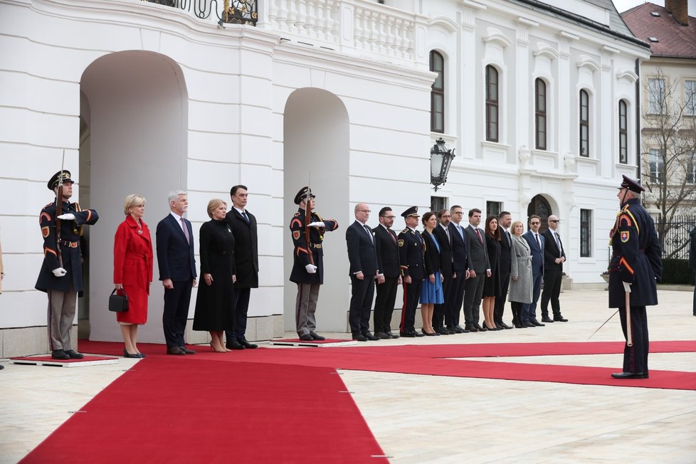 Návštěva prezidenta Petra Pavla na Slovensku: Na snímku se slovenskou prezidentkou Zuzanou Čaputovou (13.3.2023)