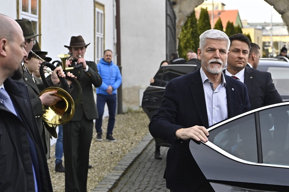 Zvolený prezident Petr Pavel ve Šluknově. (23.2.2023)