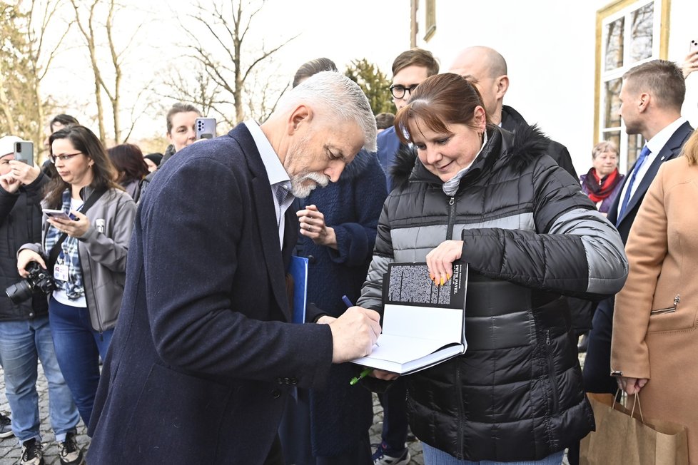 Zvolený prezident Petr Pavel ve Šluknově (23. 2. 2023)