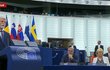 Petr Pavel v europarlamentu ve Štrasburku během svého projevu (4.10.2023)