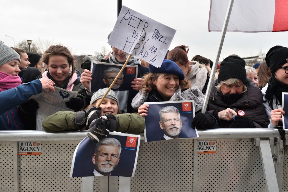 Podporovatelé Petra Pavla v Brně (20. 1. 2022)