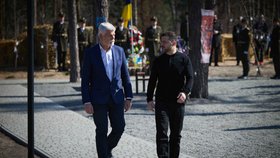 Prezident Petr Pavel a ukrajinský prezident Volodymyr Zelenskyj v Kyjevě (21. 3. 2025)