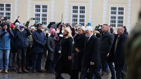 Pohřeb Karla Schwarzenberga: Zuzana Čaputová a Petr Pavel