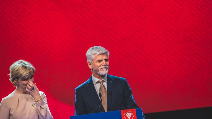 Volební štáb prezidentského kandidáta Petra Pavla, druhé kolo prezidentských voleb, 28. ledna 2023 