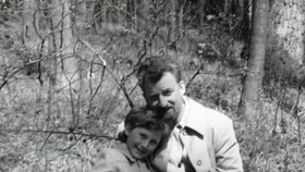 Pan Riesel s dcerou v roce 1980
