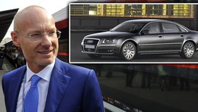 Petr Žaluda je šéfem českých drah, který si potrpí na luxus. Vozí se třeba služebním Audi A8