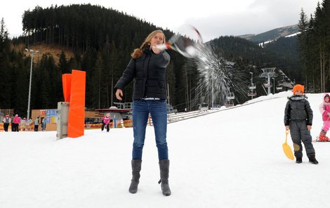 Petra Kvitová otevírala v Nízkých Tatrách lyžařskou sezonu.