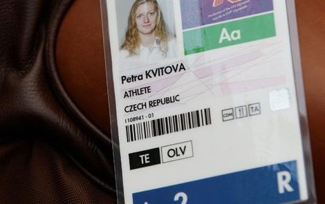 Takhle vypadá olympijská akreditační karta Petry Kvitové (22).