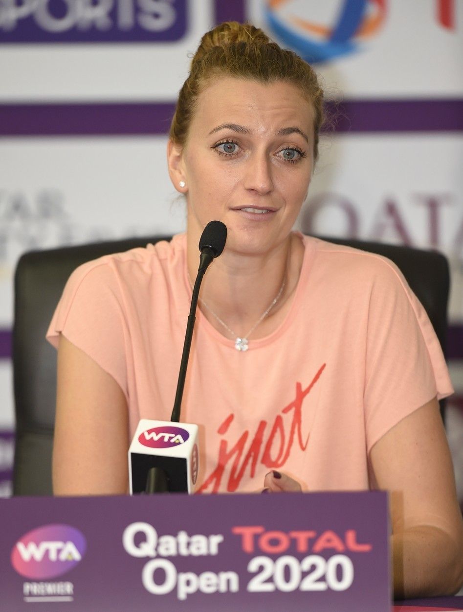 Petra Kvitová na tiskové konferenci