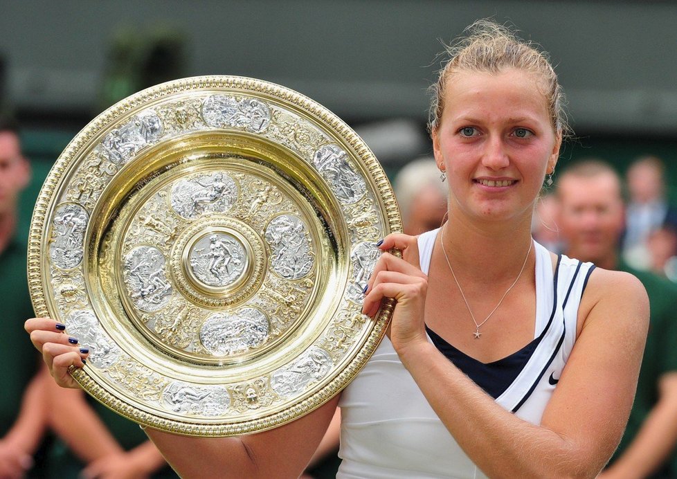 Petra Kvitová po vítězství ve Wimbledonu 2011