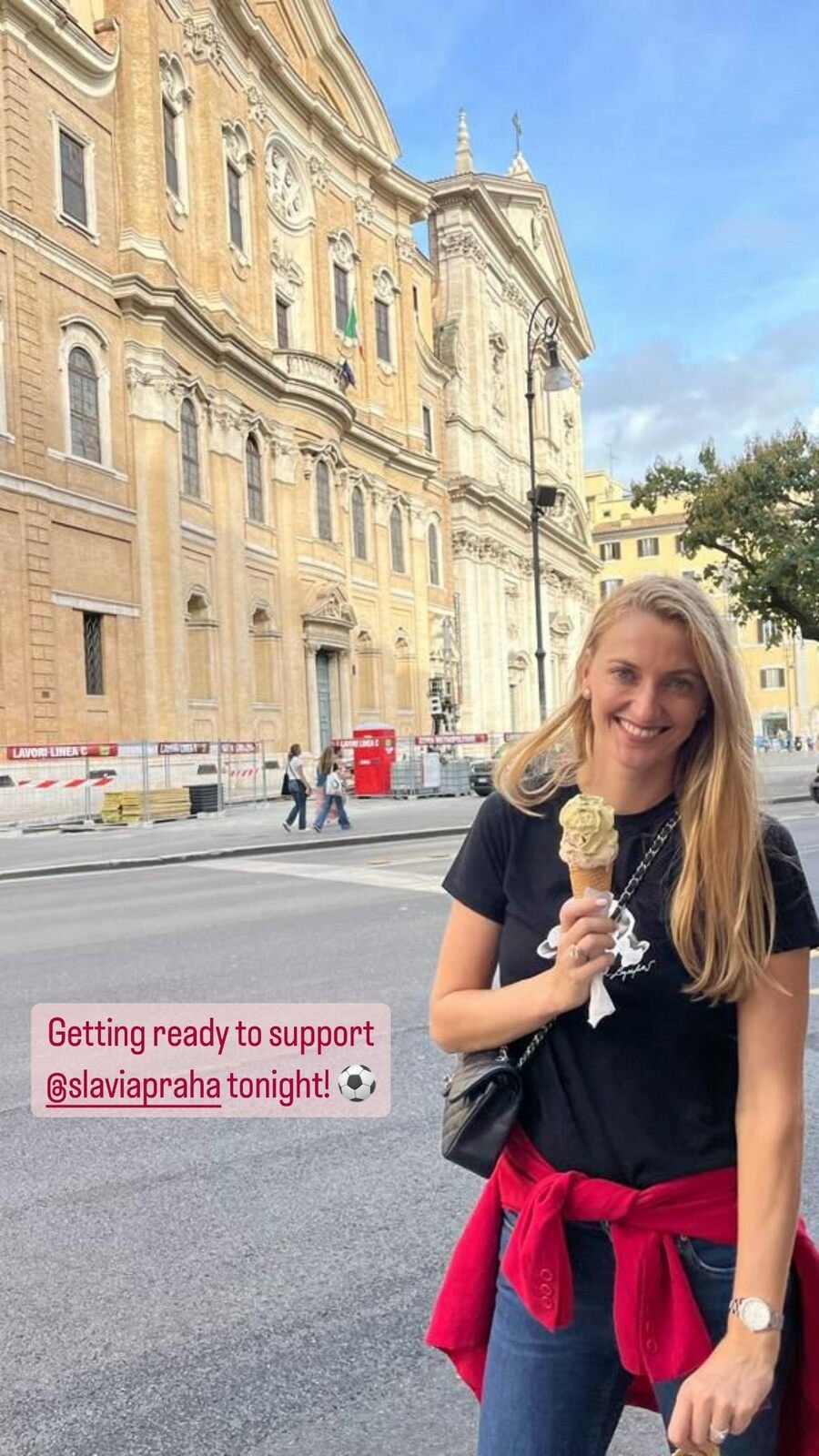 Petra Kvitová navštívila olympijský stadión v Římě, aby podpořila klub svého srdce…