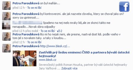 Takto okomentovala Petra Paroubková vraždu severočeského kmotra z ČSSD Housky na Facebooku