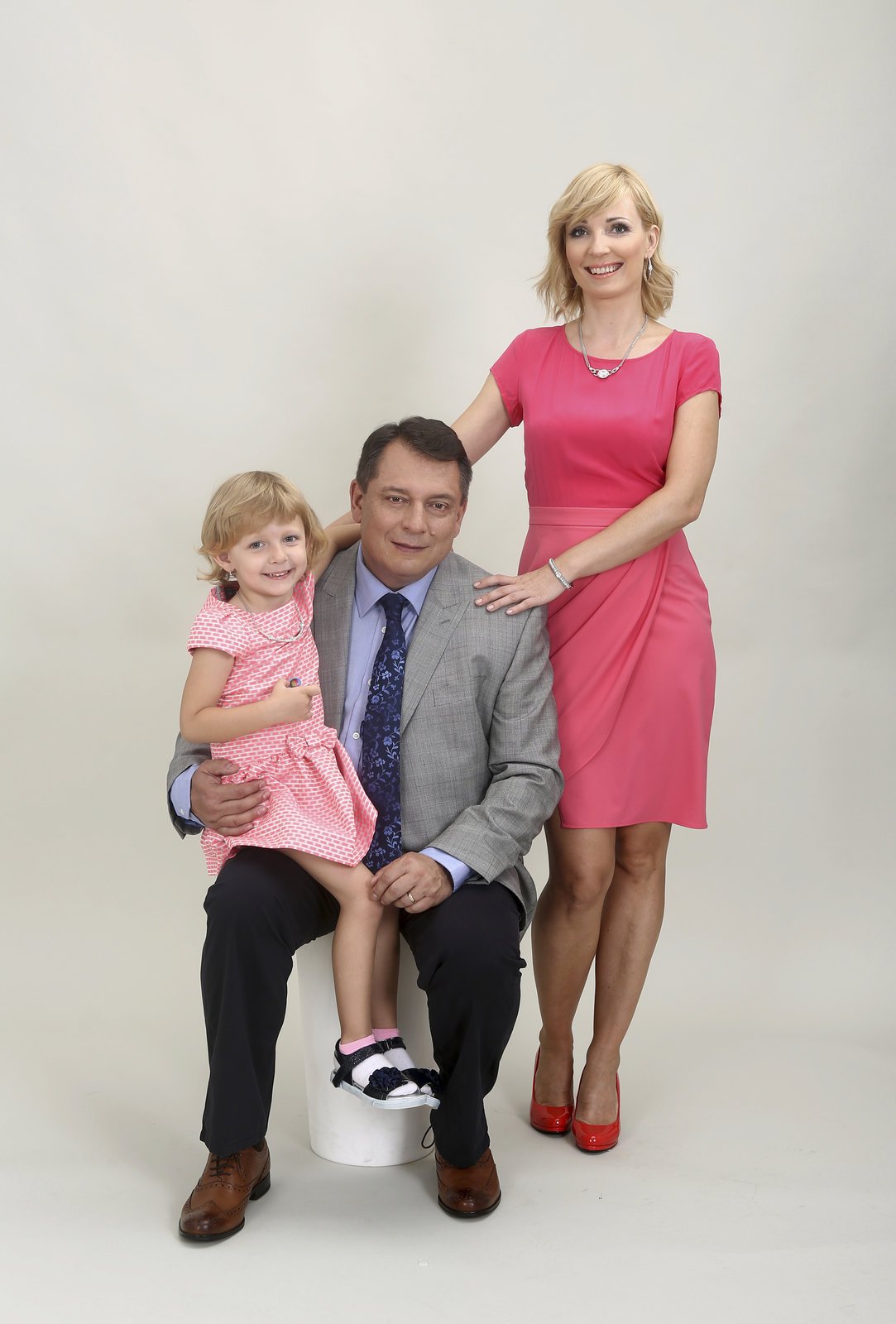 Petra s manželem Jiřím a dcerou Margaritou, která letos nastoupila do první třídy.