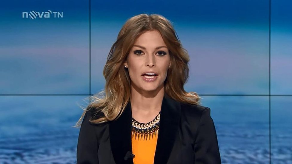 Moderátorka Petra Svoboda ve zprávách na TV Nova