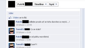 Facebooková konverzace, kterou si chtěl Tomáš zajistit alibi