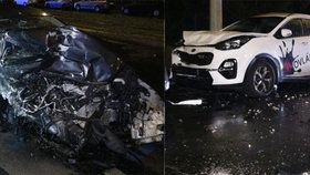 Opilý řidič na Petřinách zdevastoval celkem čtyři auta.