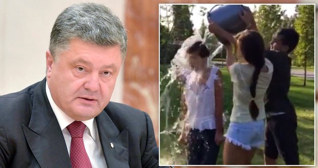 Rodina ukrajinského prezidenta Porošenka se zapojila do ledové výzvy