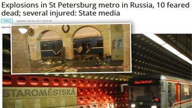 Krvavý útok v pražském metru? Indové si spletli Petrohrad s Prahou.