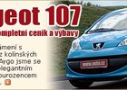 Peugeot 107 – jízdní dojmy, kompletní ceník a výbavy