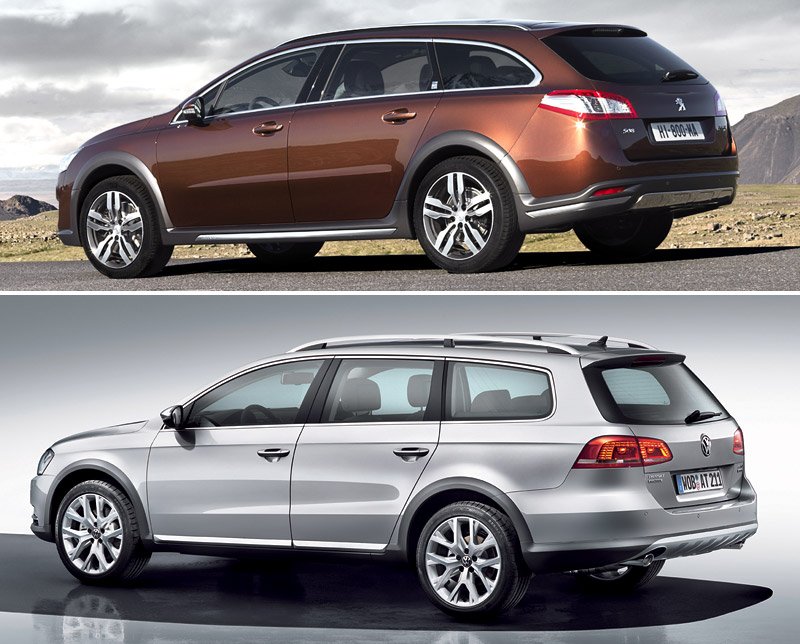 Srovnání Peugeot 508 RXH vs. VW Passat Alltrack