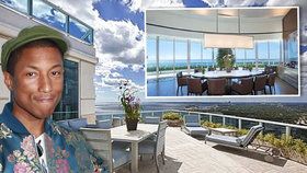 Raper Pharrell Williams prodává přepychové bydlení: Střešní byt v Miami za 10,9 milionu dolarů