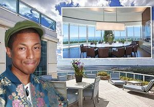 Pharrell Williams prodává svůj luxusní střešní byt v Miami s výhledem na oceán.