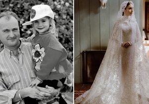 Zpěvák Phil Collins vdával milovanou dceru: Dechberoucí šaty se šily 200 hodin!