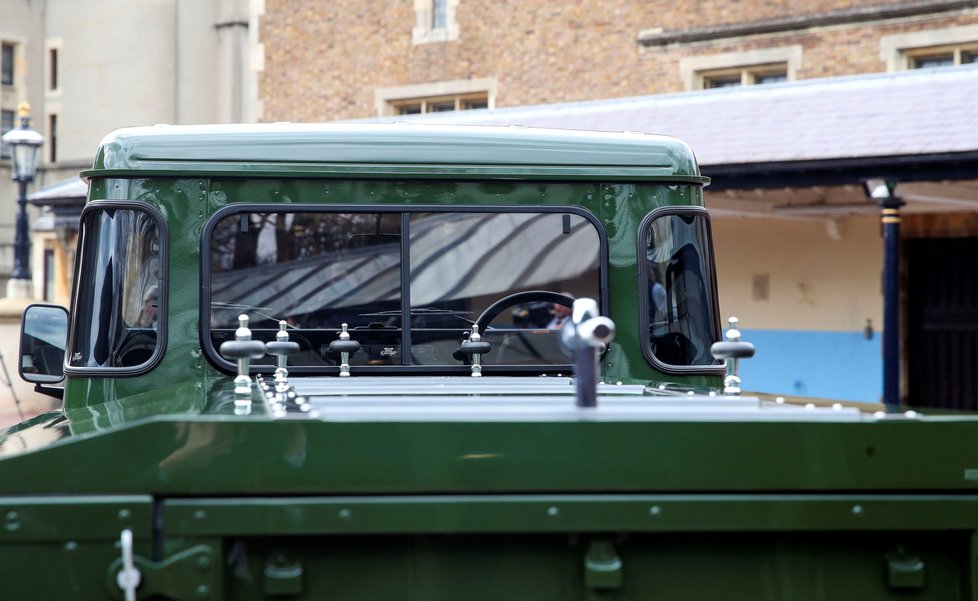 Upravený vůz britské značky Land Rover, na jehož designu a technických úpravách se Philip osobně podílel.