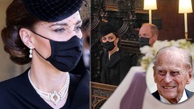 Kate Middletonová vynesla na pohřeb Philipa symbolický šperk.
