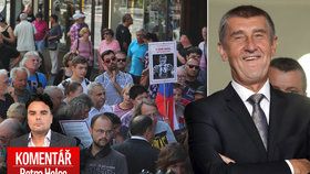 Pietní akt se zvrhl v ukřičenou demonstraci proti Andrejovi Babišovi