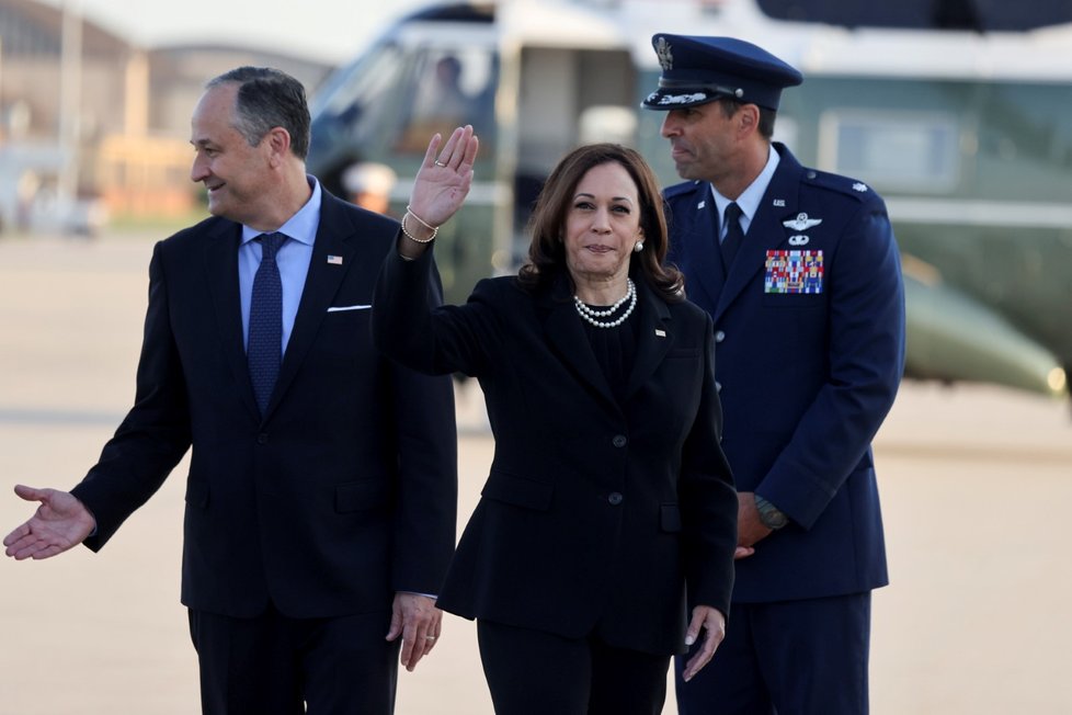 Viceprezidentka Kamala Harris během piety k 20. výročí 11. září (11.9.2021)