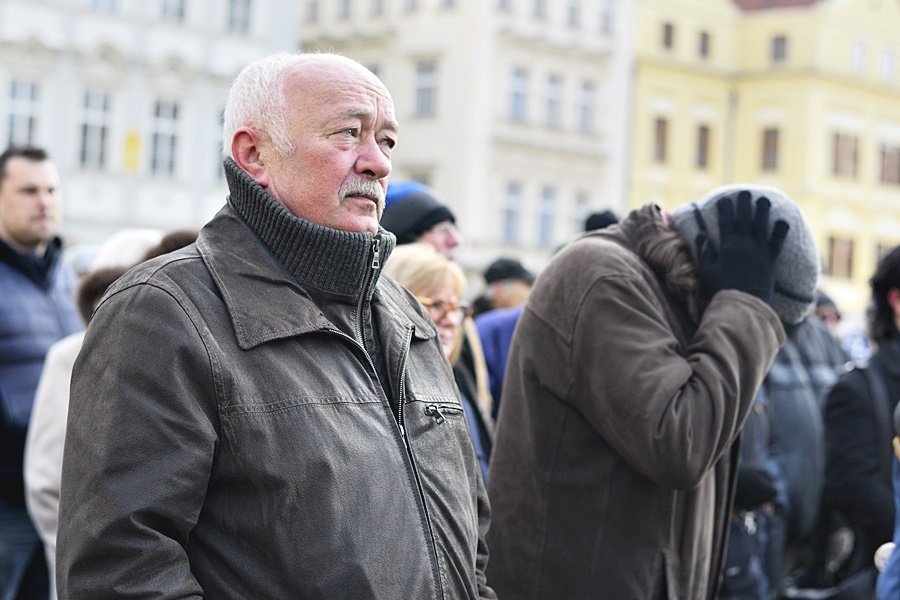 V předvečer výročí komunistického převratu se v sobotu 24. února sešli Pražané na Staromáku.