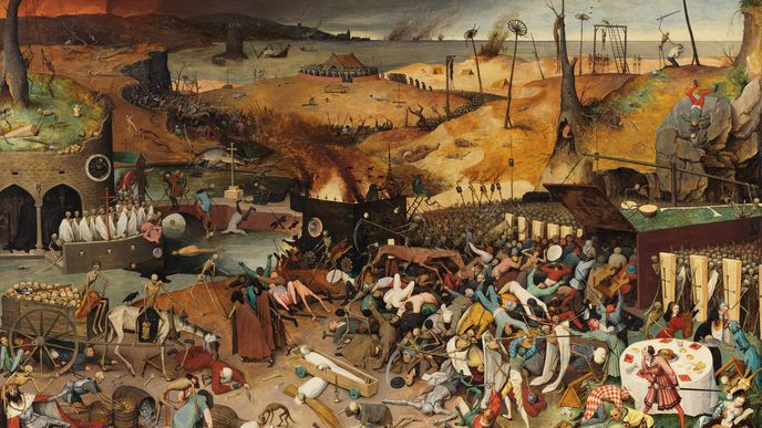 Obraz Pietera Bruegela Triumf smrti z dob morové epidemie