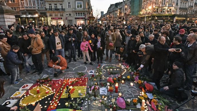 Pietní místo v centru Bruselu