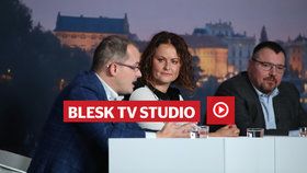 Volební studio Blesku (9. 10. 2021): Vladimír Pikora, Helena Horská a Miroslav Singer