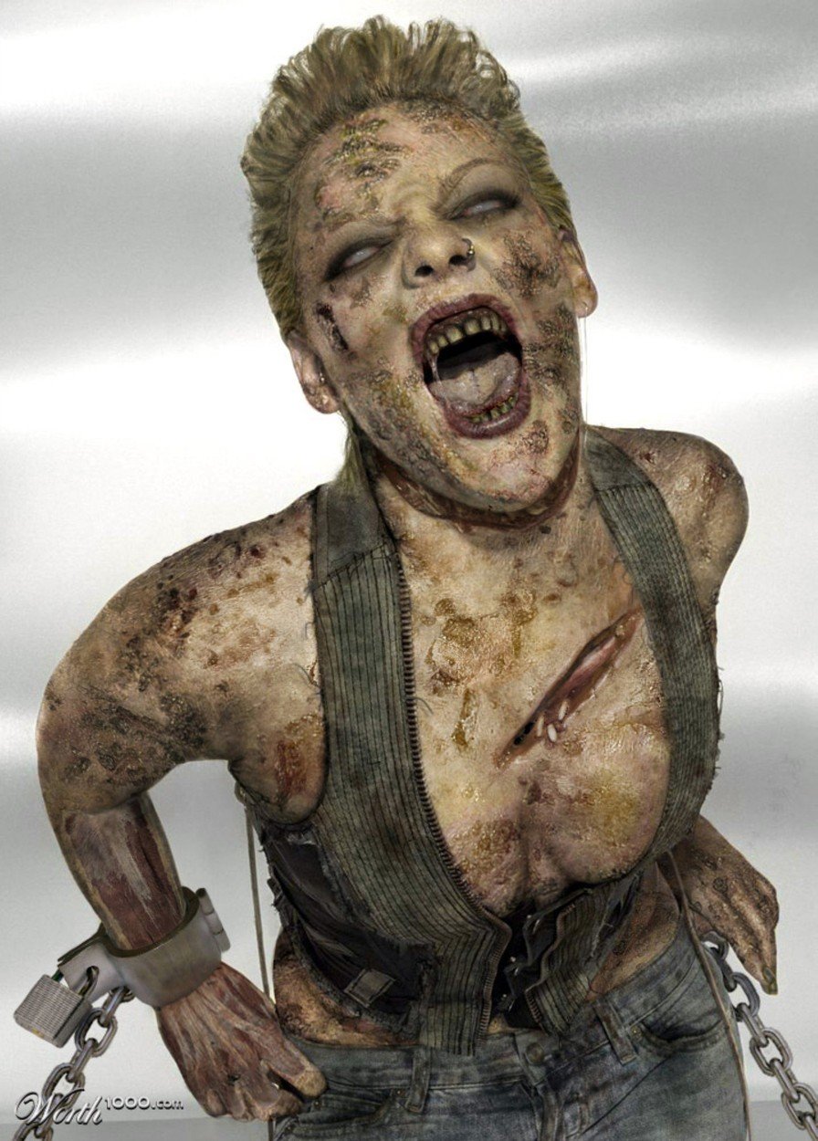 S blížícím se Halloweenem se zpěvačka Pink proměnila v zombie.