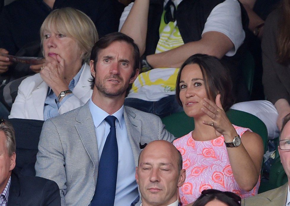 Pippa Middleton a její nastávající James Matthews.