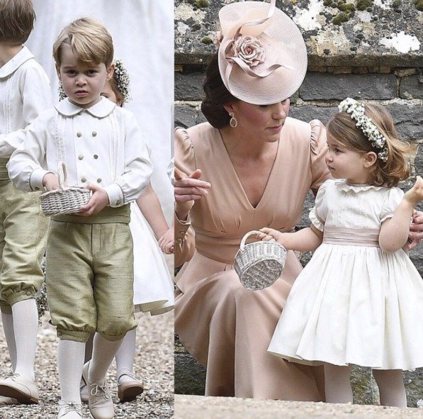 George a Charlotte na svatbě Pippy Middleton