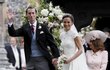 Nevěsta Pippa Middleton a ženich James Matthews
