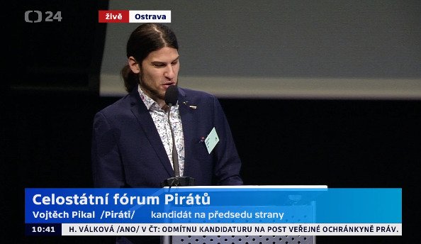 Kandidát na předsedu Pirátů Vojtěch Pikal na celostátním fóru (11.1.2020)